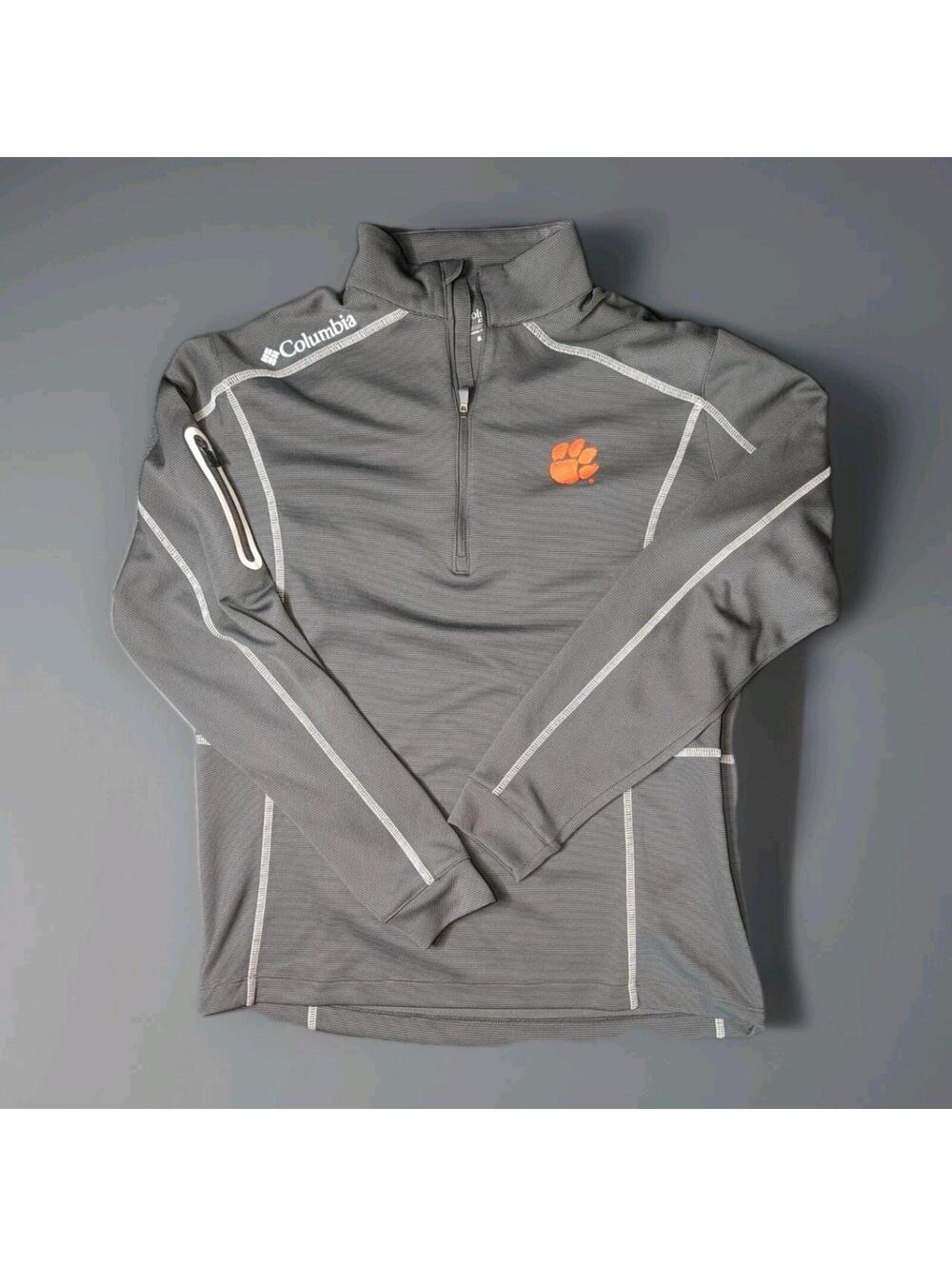 Columbia Golf Quarter Zip Clemson Tigers Medium Black